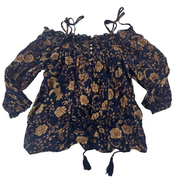 Denim & Supply Ralph Lauren Floral Off the Shoulder Blouse Sz M - Picture 2 of 8